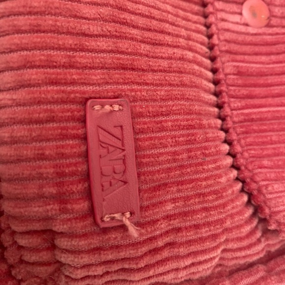 pink zara corduroy mini backpack - Picture 2 of 6